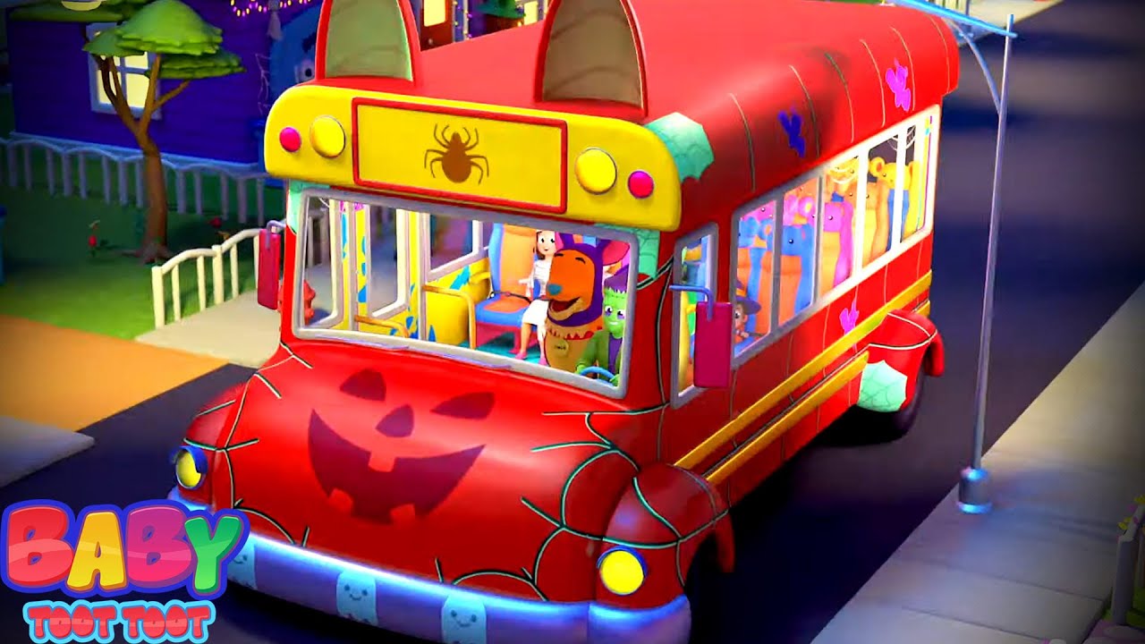 Halloween Wheels On The Bus, Scary Spooky Rhyme for Babies - YouTube