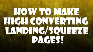 How to Make & Create HIGH CONVERTING Landing/Squeeze pages: Anatomy, Tips & EFFECTIVE Copy Writing!
