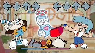 FUNKHEAD -Gameplay (not final) But Cuphead and Mugman VS boyfriend | Friday Night Funkin Mod Cuphead