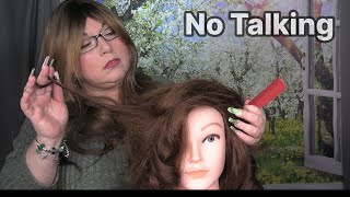 ASMR Perfectionist Hair Fixing (NO TALKING) Hair Curling, Finishing Touches | Hairdresser RP