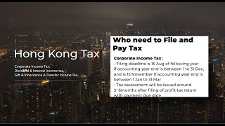[2020 hong kong] summary of tax system / 2020년도 홍콩 조세
제도 영문 정보