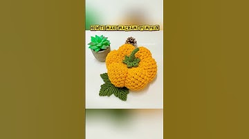 How to make macrame pumpkin 🎃#shorts #macrame #pumpkin #handmade #halloweendecor