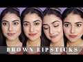 TOP 10 BROWN LIPSTICKS FOR INDIAN/ASIAN SKIN | MY FAVORITE BROWN LIPSTICKS 2019 | Arpita Ghoshal