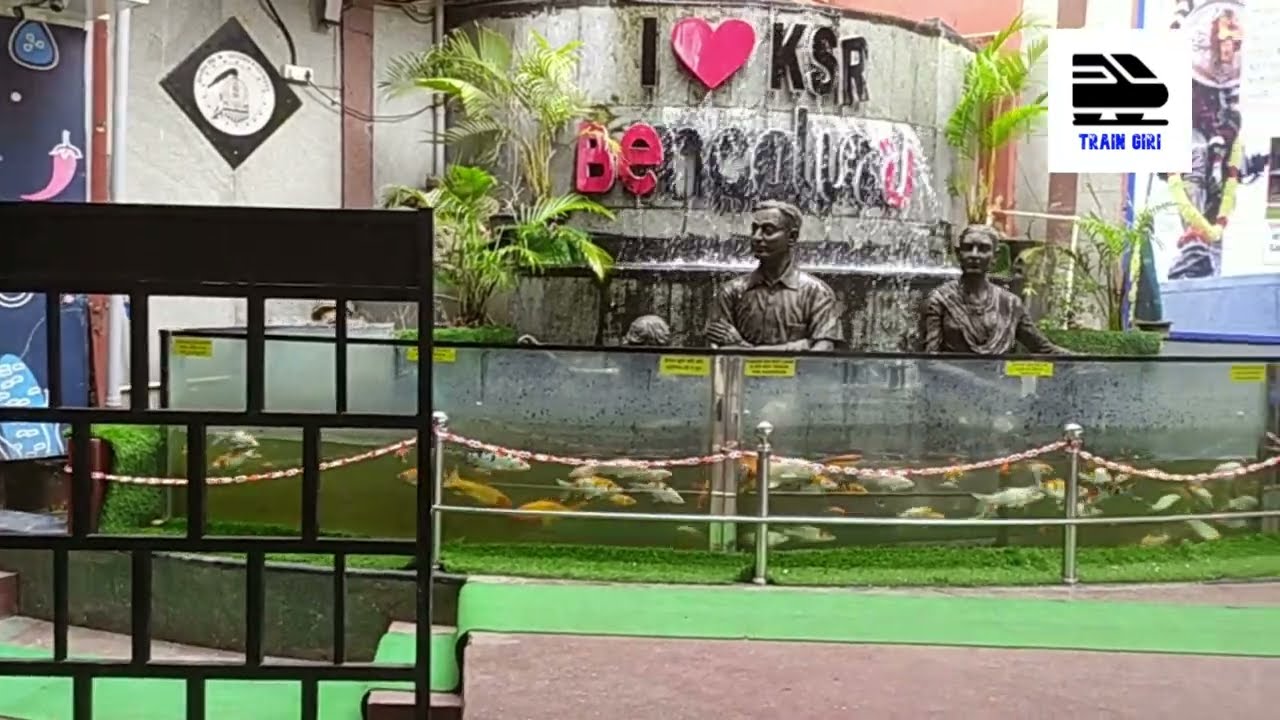 Beautiful Bangalore City Railway station Fountain with Aquarium KSR