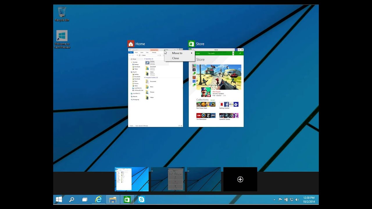 windows 10 multiple desktops shortcut