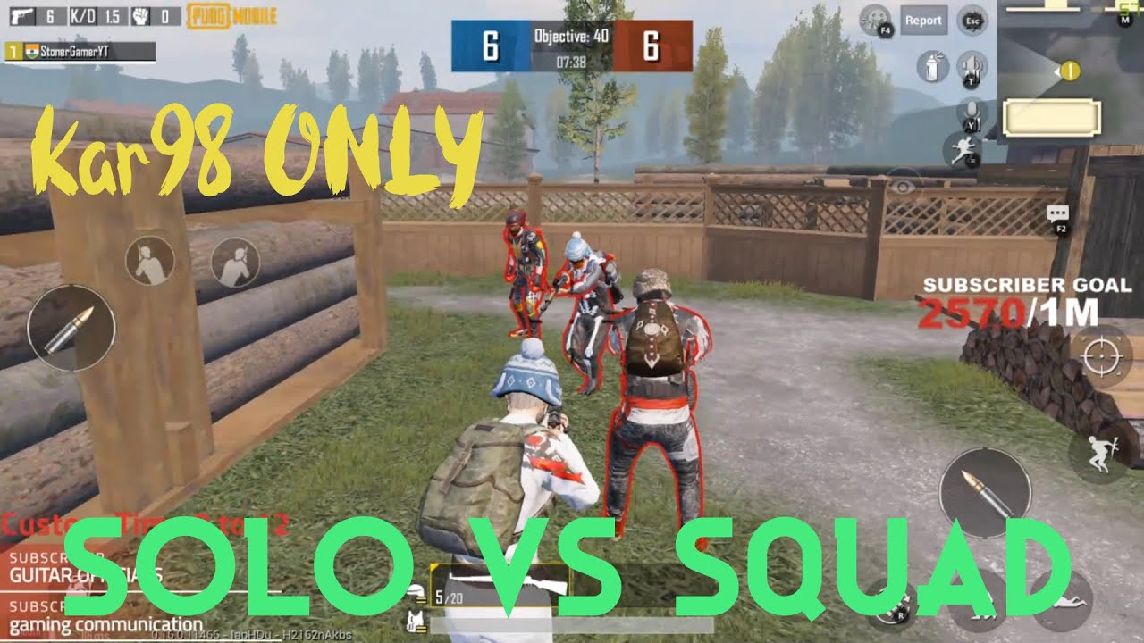 Solo VS Squad ( Code + Blizz + Abhi ) Only Kar98 Challenge Accepted ...