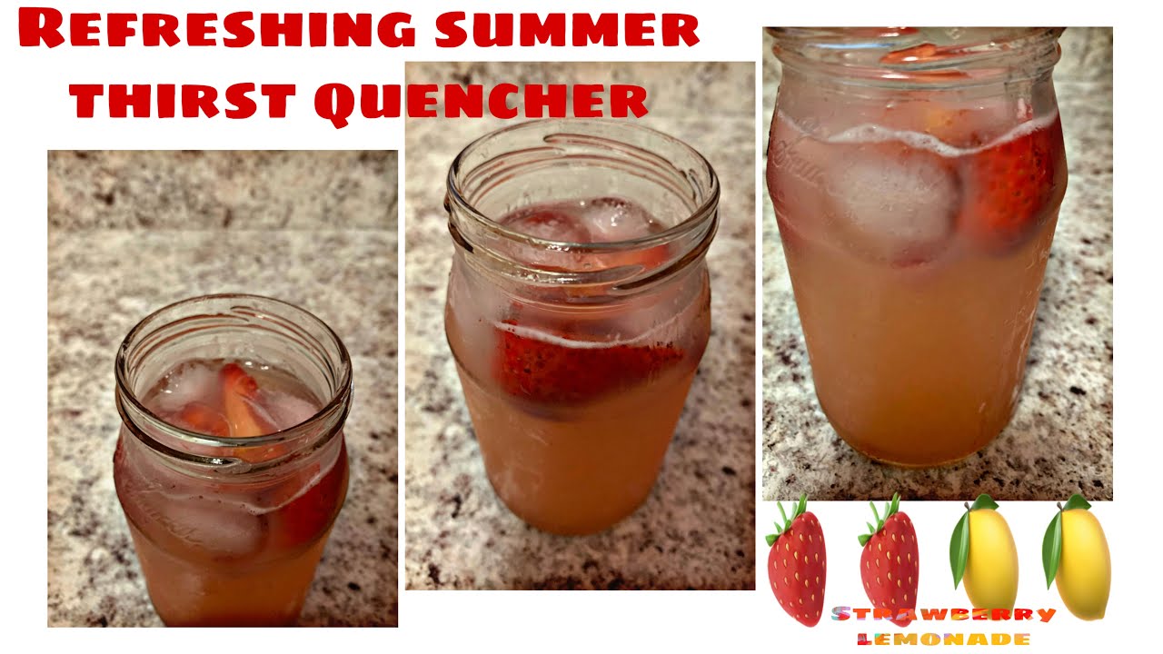 EASY WAY OF MAKING STRAWBERRY LEMONADE | A REFRESHING Summer THIRST QUENCHER 😋