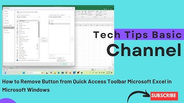 9 - How to Remove Button from Quick Access Toolbar Microsoft Excel in Microsoft Windows #tips #excel