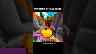 Minecraft at 50x❤️‍🔥 speed 🤯 #minecraft