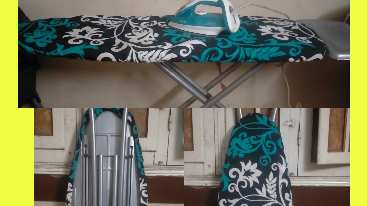 طريقه عمل غطاء ترابيزه المكواه وتجديدها باقل من متر قماش