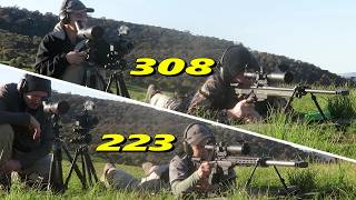 308win v 223rem Mark and Sam 1155 yards 1/2 moa challenge
