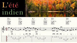 Download Lagu L'ÉTÉ INDIEN | INDIAN SUMMER | JOE DASSIN | Complete | Acoustic Guitar Lesson | Sheet Music \u0026 TAB MP3