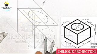 Circles, Arcs And Curves On A Box In Oblique Projection. #OBLIQUE _ ISOMETRIC INTO OBLIQUE by Graphix tutors 736 views 2 months ago 13 minutes, 57 seconds