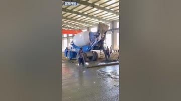 Self-loading mixer for concrete construction project