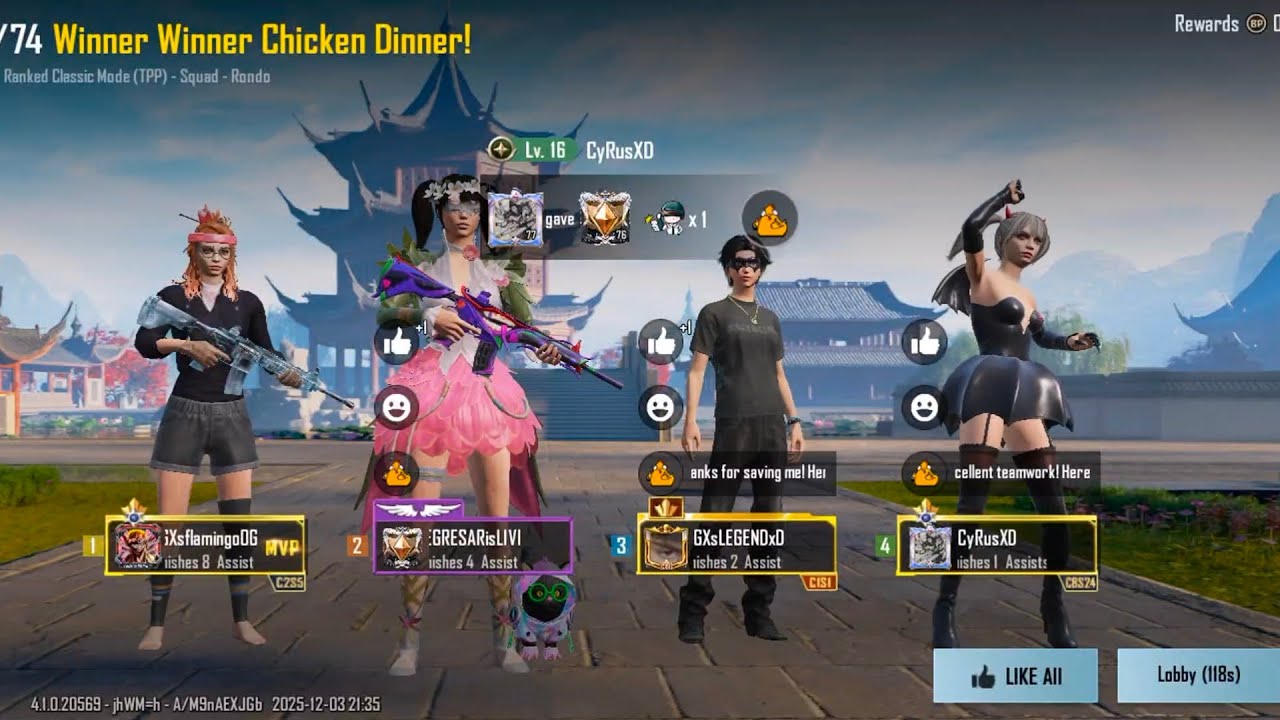 15 kills chicken dinner solo 8 kills |5 finger + gyro|