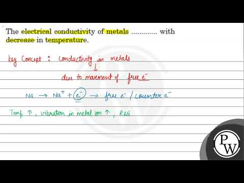The electrical conductivity of metals with decrease in temperature. W