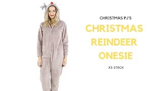 Christmas Rudolph Reindeer Fleece Onesie