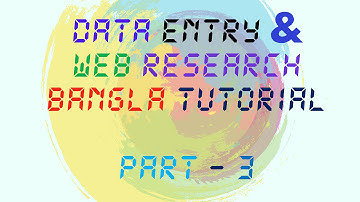 Data Entry And Web Research Bangla Tutorial Part 3 @ZamiulHasanTutorial