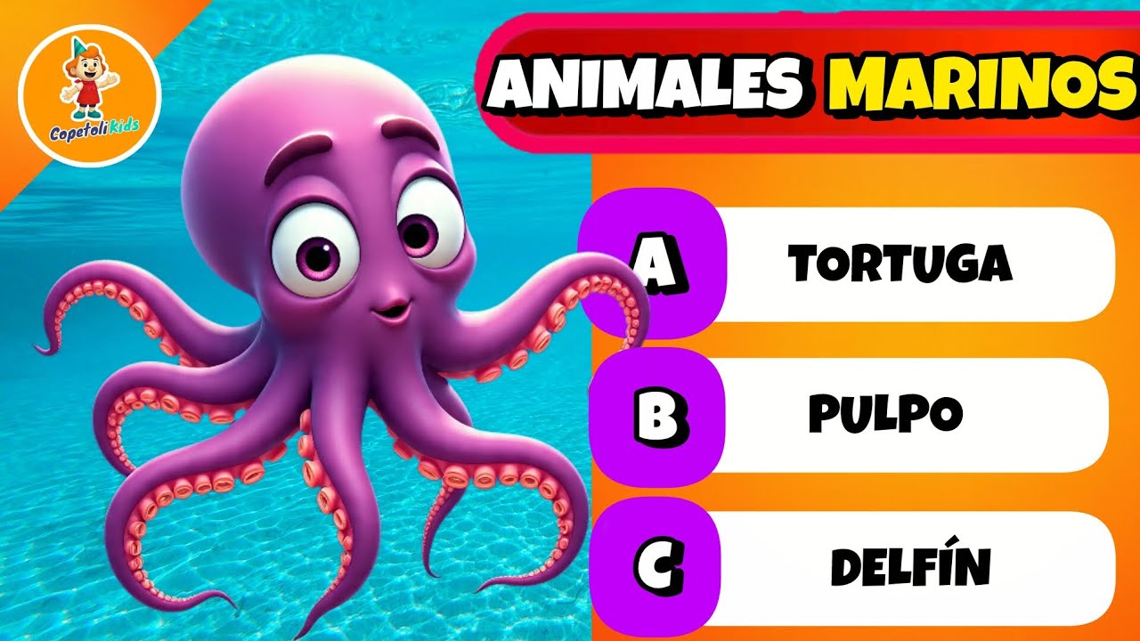 ¿Cuánto sabes de los animales marinos? 🌊🐙 | Trivia divertida para niños y toda la familia