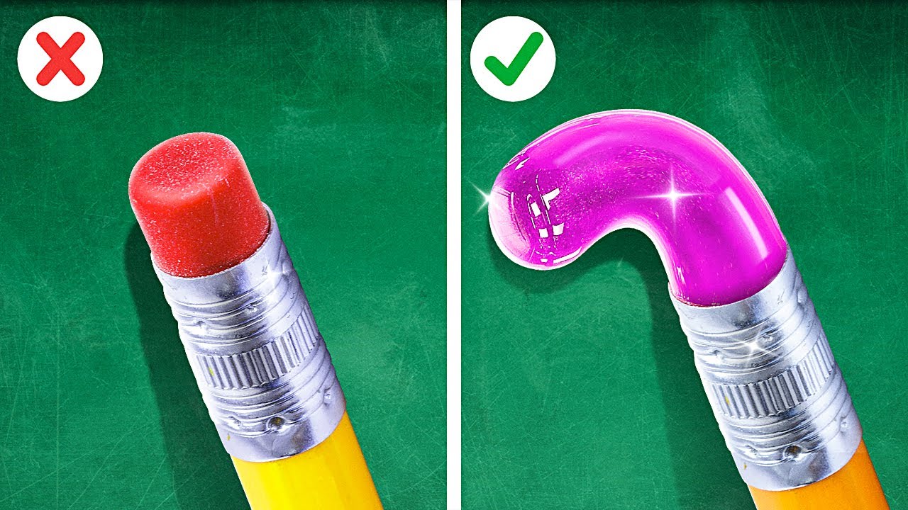 如何把糖果偷偷帶進學校 || DIY 可以吃的文具用品！123 GO! 教室食物妙招