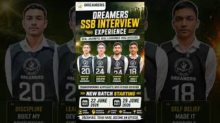 Dreamers SSB Interview Experience | #ssbinterview #ssbpreparation #ssb #nda #cds #afcat #afsb #nsb