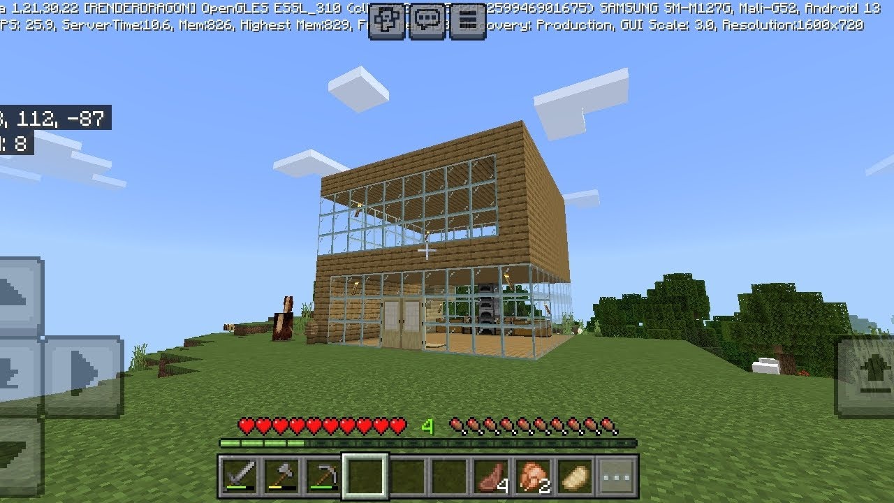 Minecraft I made house in survival series episode 2 - YouTube