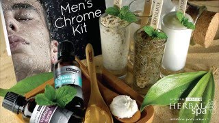 Botanical Escapes Herbal Spa - Men's Chrome Kit  - Gentle Exhilaration Recipe