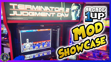 Arcade1Up Terminator 2 Mod Quick Showcase | Recessed Monitor, Lit Coin Door, Hidden Cables, Gun Mod