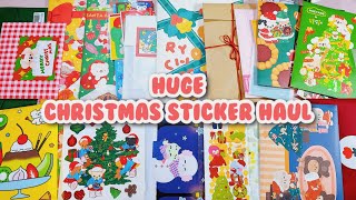 HUGE Christmas Sticker Haul from Korea | Cute Kawaii Aesthetic ASMR Stationery Unboxing screenshot 2
