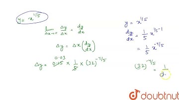 In the following find the approximate values, using differentials : (32.15)^(1//5) | CLASS 12 | ...