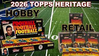 2026 TOPPS HERITAGE FOOTBALL - Hobby VS Retail!