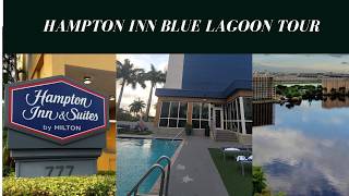 Hampton Inn Blue Lagoon Room and hotel tour Room #213