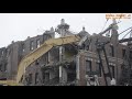 Caterpillar 365BL Demolishing Building (Full Video) [January 2017]