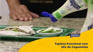TAPIOCA FUNCIONAL COM RECHEIO DE MIX DE COGUMELOS