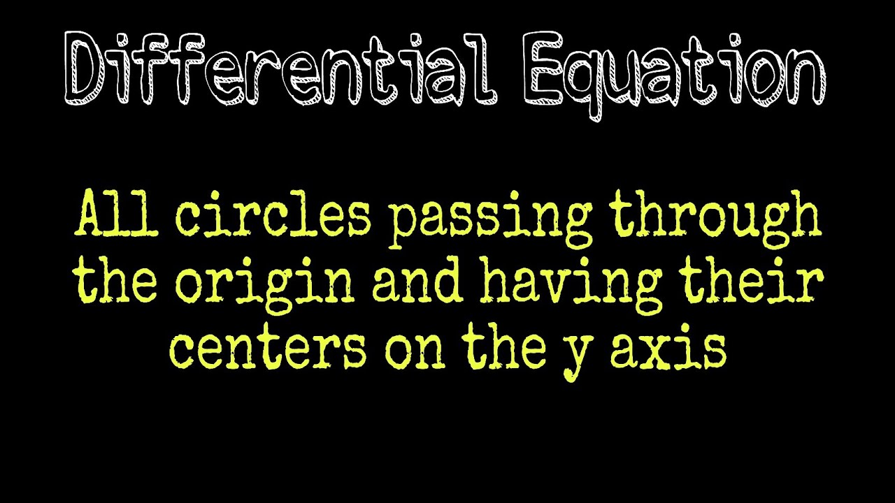 How to solve all circles passing through the origin and having their