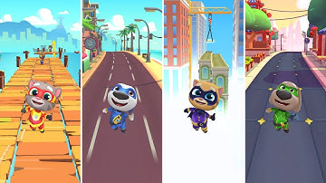 Talking Tom Hero Dash: Talking Tom,Talking Hank,Talking Ginger,Talking Ben (Android/iOS) Gameplay