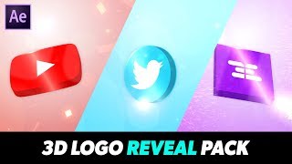 3D Logo Reveal Pack - After Effects Template | No Plugins Required - Particles Flare Logo Reveal