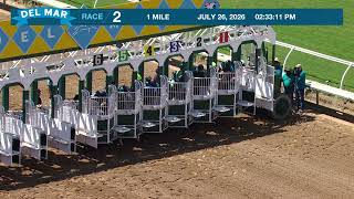 Practical Blame wins race 2 at Del Mar 7/26/26