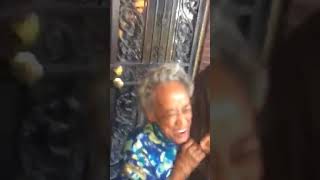 Juanita Hubbard meets Denzel Washington