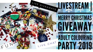 Livestream | Merry Christmas giveaway Adult colouring party 2019