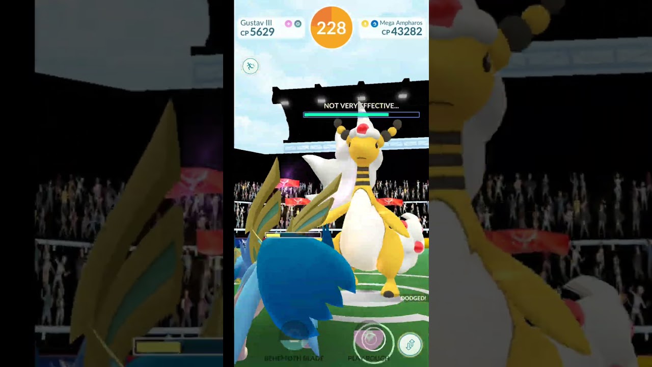 Slow & slacking Mega Ampharos raid solo 