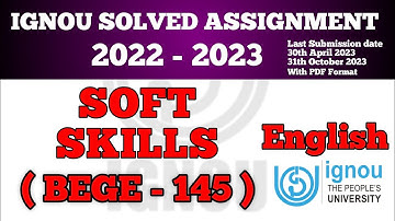 BEGE 145 SOLVED ASSIGNMENT 2022-23 IN ENGLISH | BEGE 145 SOLVED ASSIGNMENT 2023 | #ignou