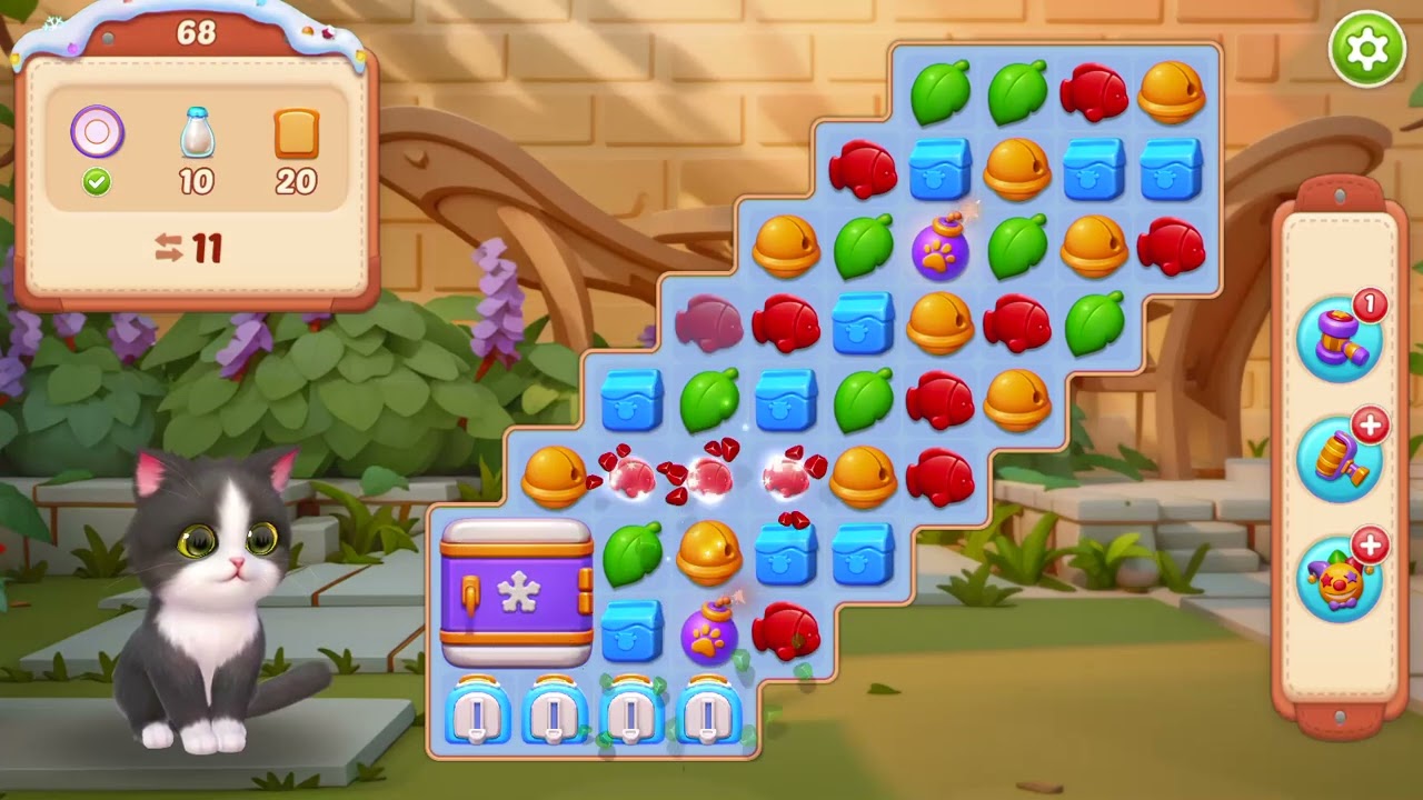 パズにゃん　レベル68　Kitten Match level 68