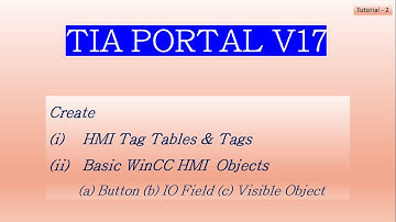 How to create and use WinCC HMI Tags & Basic Objects in TIA Portal V17