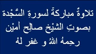 تلاوه نادرة من سورة السَّجْدة بصوت الشيخ صالح أمين أبو عمر رحمه الله