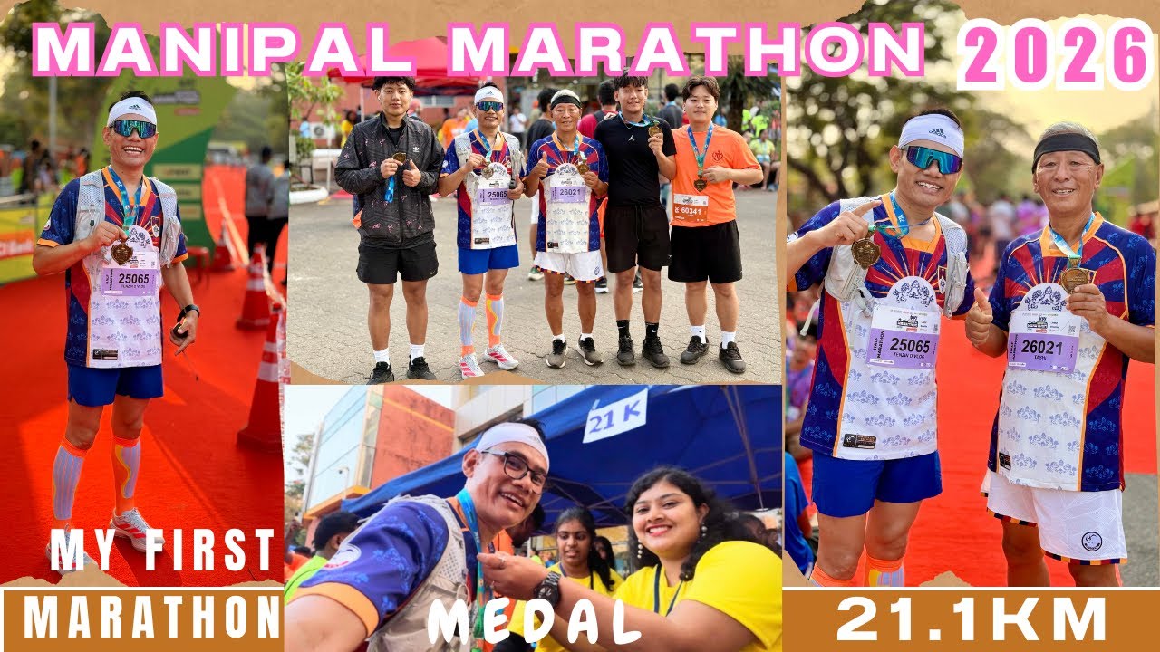 My First 21.1 KM Half Marathon Finish | Manipal 2026 | A Dream, A Medal 🏅#tibetanvlogger 