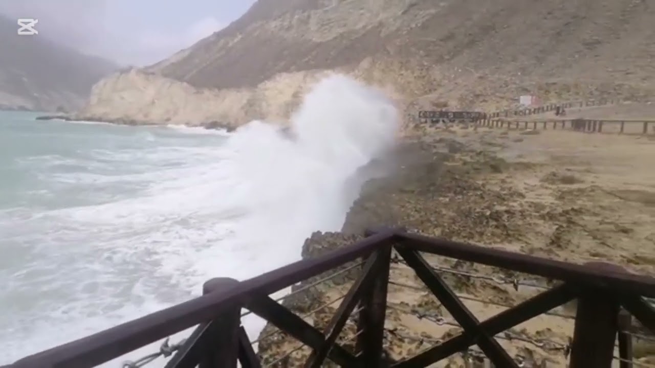 Sea meets Mountain 🥰❤️ # Al Marneef Cave & blow holes # Nature 0004 #