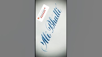 Copperplate calligraphy, tutorial: how I write your name #ali