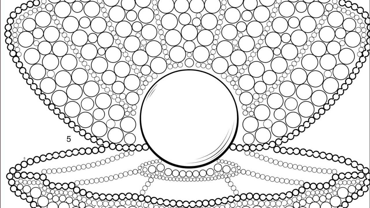 Pearl in an Open Shell Dotty Dots Paint by Numbers Zen Color # ...