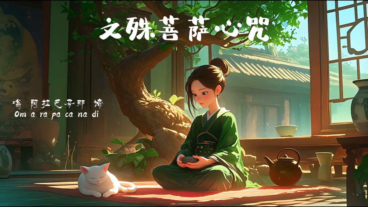 文殊菩薩心咒｜21 遍誦讀，智慧覺醒・安神音樂Manjushri Bodhisattva Heart Mantra | Wisdom Awakening & Mind - Soothing Music